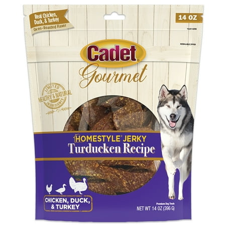 Cadet Gourmet Homestyle Turducken Recipe Jerky Treats for Dogs 14 Ounce (1 Count)