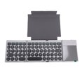 thumbnail image 1 of Teclado Plegable Teclado Inalámbrico Portátil Con Cubierta De Cuero De PU Panel Táctil Para Tableta, Computadora Portátil, Teléfono Inteligente, Conecte Hasta 3, 1 of 7
