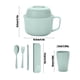 thumbnail image 3 of Fiudx Juego de Cuencos de Ramen de Paja, Kit Completo de Comedor con Tenedor, Cuchara, Palillos y Caja para Guardar Utensilios. Fácil de Limpiar, Gran Capacidad, Ideal para El Hogar, La Oficina y El, 3 of 6