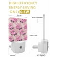 thumbnail image 3 of Christmas Night Lights Auto Sensor Pink Truck Christmas Tree Plug-in LED Nightlights Dusk to Dawn for Living Room, Bedroom, Bathroom, Hallway, Stairways Wall Decor, Winter Snowflakes Night Light, 3 of 9