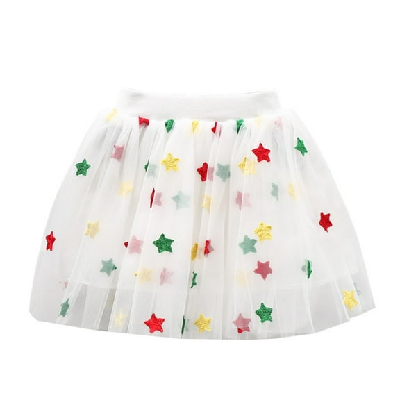 THDHVS Casual Skirts for Girls,Kids Summer Skirts,Skirt for Girls Princess Dance Skirts Toddler Girl Skirt White 2-3 Years