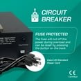thumbnail image 3 of LiteFuze 2000w Step-Up/step-Down Transformer for Japanese and US appliances with 2 Outputs Sockets - Premium Copper Coil, Noise Reduction, and Circuit Breaker Protection (JP-200), 3 of 11