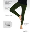 thumbnail image 3 of MeMoi Women's Premium Fleece Lined Winter Footless Tights - Womens - Female, M-L, Ivy Green, 3 of 8
