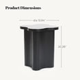 thumbnail image 2 of LuxenHome Black Modern Cloverleaf MDF Wood Side Table, 2 of 6