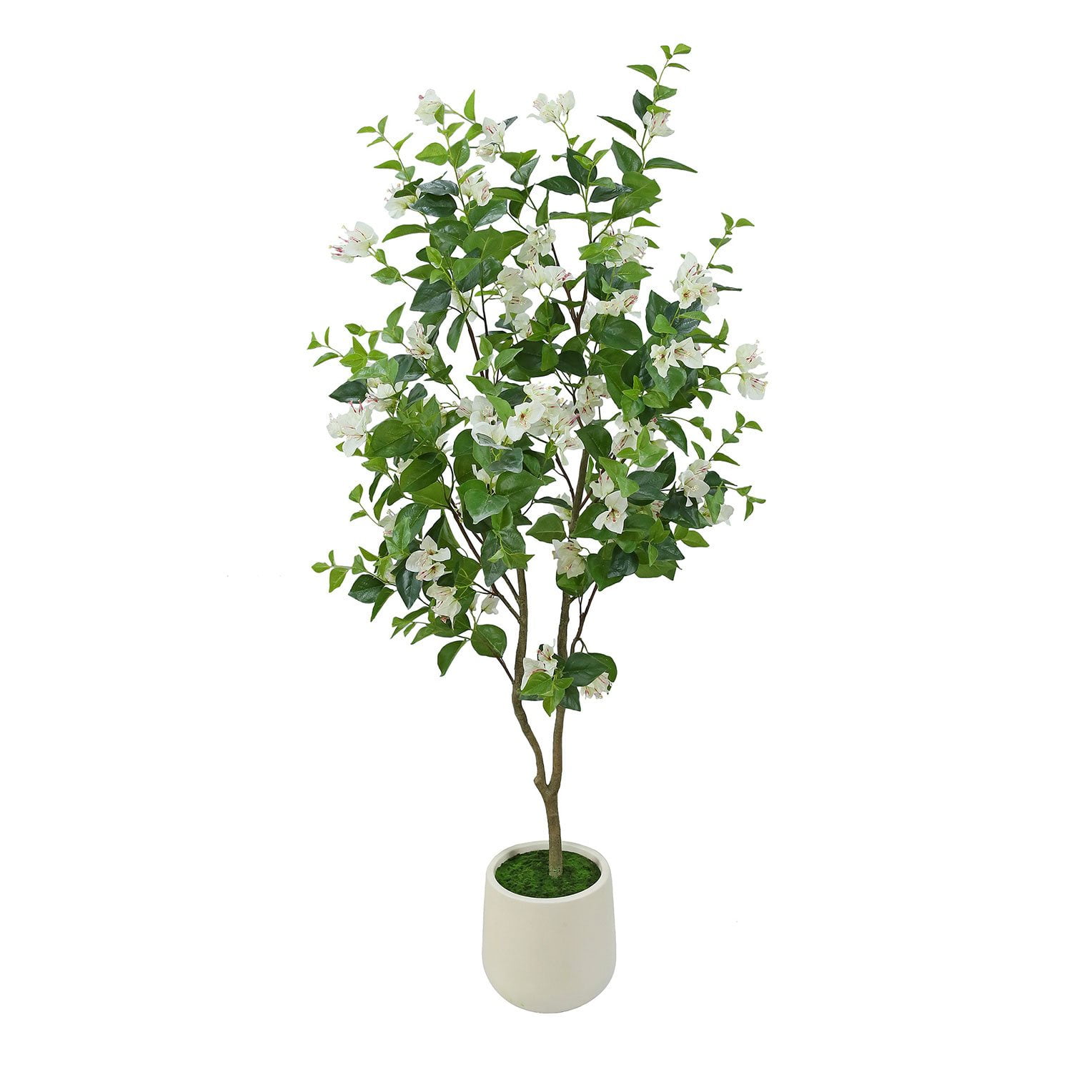 Faux 6' White Bougainvillea Tree in White Pot - Samsclub.com