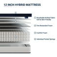thumbnail image 3 of Avenco Breezure Pocket Spring Hybrid Queen Size Mattress 12 inch Motion Isolation Mattresses in a Box,Medium Firm, 3 of 13