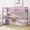 Pink, variant on Harper & Bright Designs Twin Size Loft Bed with Built-in Desk, Wooden High Loft Bed with Ladder and Guardrails, Grey