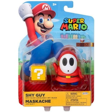 Nintendo 4" Action Figure Red Shy Guy with Question Block Accessory for Child Ages 3 