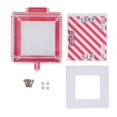 thumbnail image 1 of Emergency stop button cover, lock protection, transparent housing with mounting parts 105 x 105 x 63 mm, 1 of 1