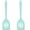 Light Blue, variant on 2Pcs Small Silicone Turner High Heat Resistant Slotted Spatula for Fish, Eggs, Pancakes and More (8.2IN ,12 IN)