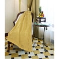 thumbnail image 6 of Laddha Home Designs Solid Yellow Diamond Tufted Throw Blanket with Fringes 50" x 60", 6 of 7