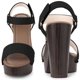 thumbnail image 2 of De mujer Plataforma Tacón Negro Tacones gruesos Sandalias 42, 2 of 6