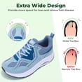 thumbnail image 4 of AOV Extra Wide Toe Box Arch Support Walking Shoes,Orthotic Plantar Fasciitis Tennis Sneaker,Lightblue,Size 10, 4 of 8