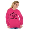 thumbnail image 4 of My Guardian Angel Has a Tail Cute Women Crewneck Sweatshirt Brisco Brands S, 4 of 5