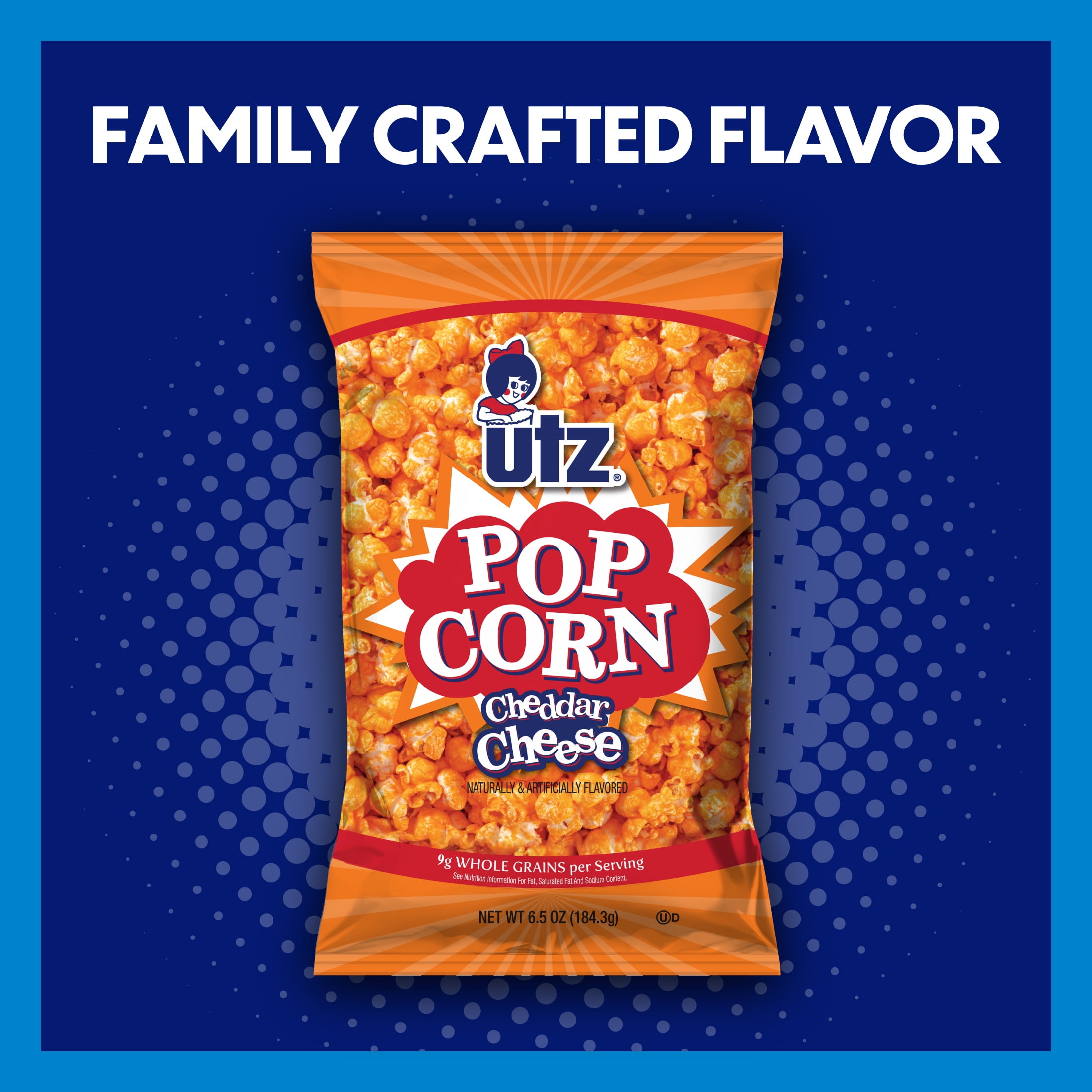6.5 oz Utz Cheddar Cheese Popcorn