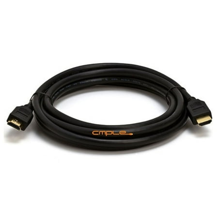 Cmple Computer Video And Audio Electronics Accessories 28AWG High Speed HDMI Cable with Ethernet - Black - 10FT