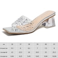 thumbnail image 2 of Sandalias de tacón grueso de bloque bajo zapatos de vestir sandalias de tacón para mujer verano elegante, 2 of 9