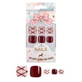 thumbnail image 3 of Kit de 24 uñas postizas para los pies, color rosa, cortas y cuadradas, de cobertura total, con pegamento y lima para una pedicura rápida en casa., 3 of 4