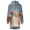 thumbnail image 6 of Women's Winter Dresses Fashion Women Christmas Prints Letter Print Hooded Pockets Sweatshirt Dress, Fall and Winter Comfortable Dress with Festive Design,Sky Blue,M, 6 of 6