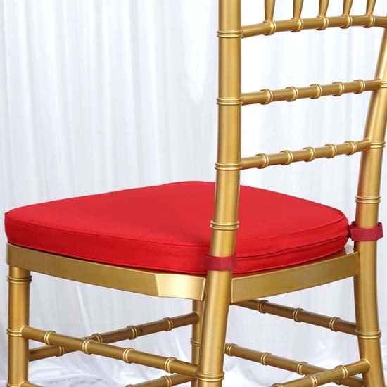 Efavormart RED Chiavari Chair Cushion Chair Pad with Attachment Straps Party Event Decoration