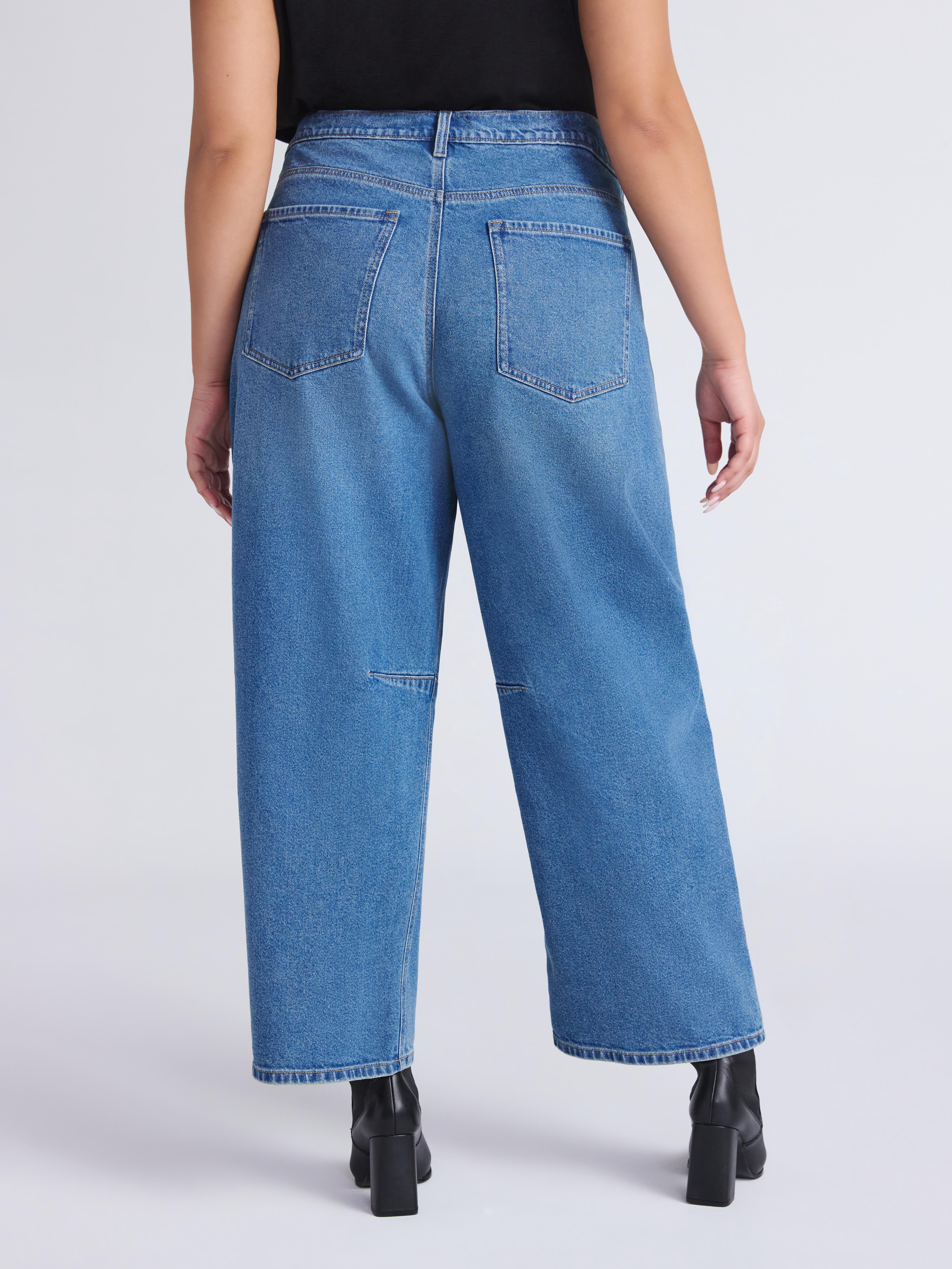 Sofia by Sofia Vergara Women's and Women's Plus Barrel Super High Rise Jeans, 27" Inseam, Sizes 0-28