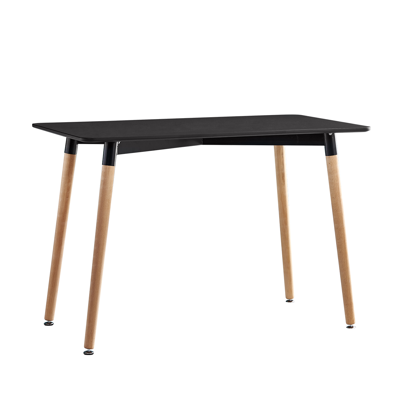 Dining Room Table with MDF Table Top for Small Spaces Kitchen, Black