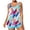 Multicolor, variant on Summer Bathing Suit for Women Print Top with Adjustable Straps with Matching Solid Short for Beach & Pool