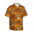 thumbnail image 2 of Fotbe Tiger Hawaiian Shirt for Men Unisex Summer Beach Casual Short Sleeve Cotton Linen Button Down Shirts-XX-Large, 2 of 9