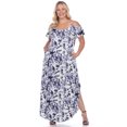 thumbnail image 1 of White Mark Women's Cold Shoulder Tie Dye Maxi Dress, 1 of 6