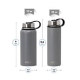 thumbnail image 2 of MIRA 22 Oz Stainless Steel Vacuum Insulated Wide Mouth Water Bottle | Thermos Keeps Cold for 24 hours, Hot for 12 hours | Double Wall Powder Coated Travel Flask | Smoke Gray, 2 of 5