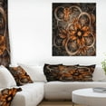 thumbnail image 1 of Dark Orange Digital Art Fractal Flower - Floral Canvas Art Print, 1 of 3