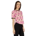 thumbnail image 3 of Inkmeso T-shirt à Col Rond pour Femme à Imprimé Regular Fit Haut-Bas, 3 of 7