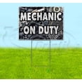 thumbnail image 1 of Mechanic On Duty (18" x 24") Yard Sign, Includes Metal Step Stake, 1 of 6