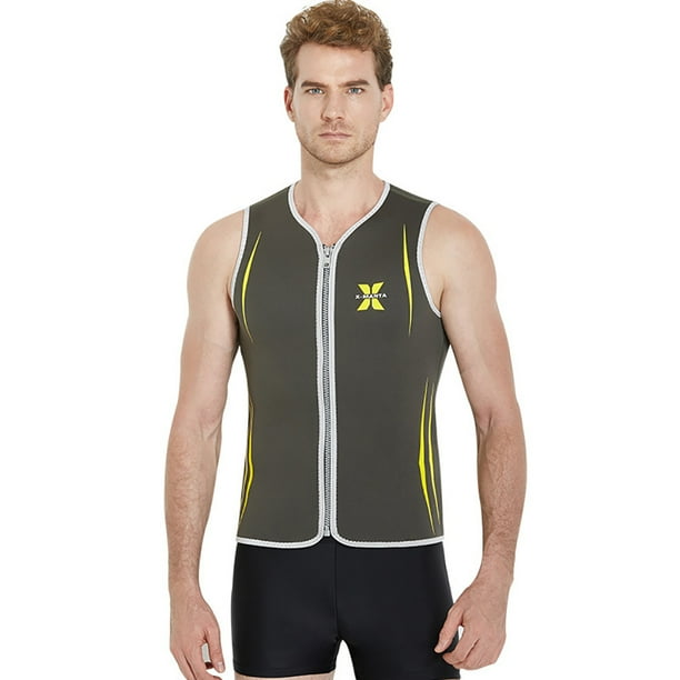 HETSUITS 3MM Neopreno sin mangas natación protector solar Tops Tops Tops de traje de baño para aeróbicos de agua Piragüismo Surfing Kayak Military Green L Sweethay OD003694-10