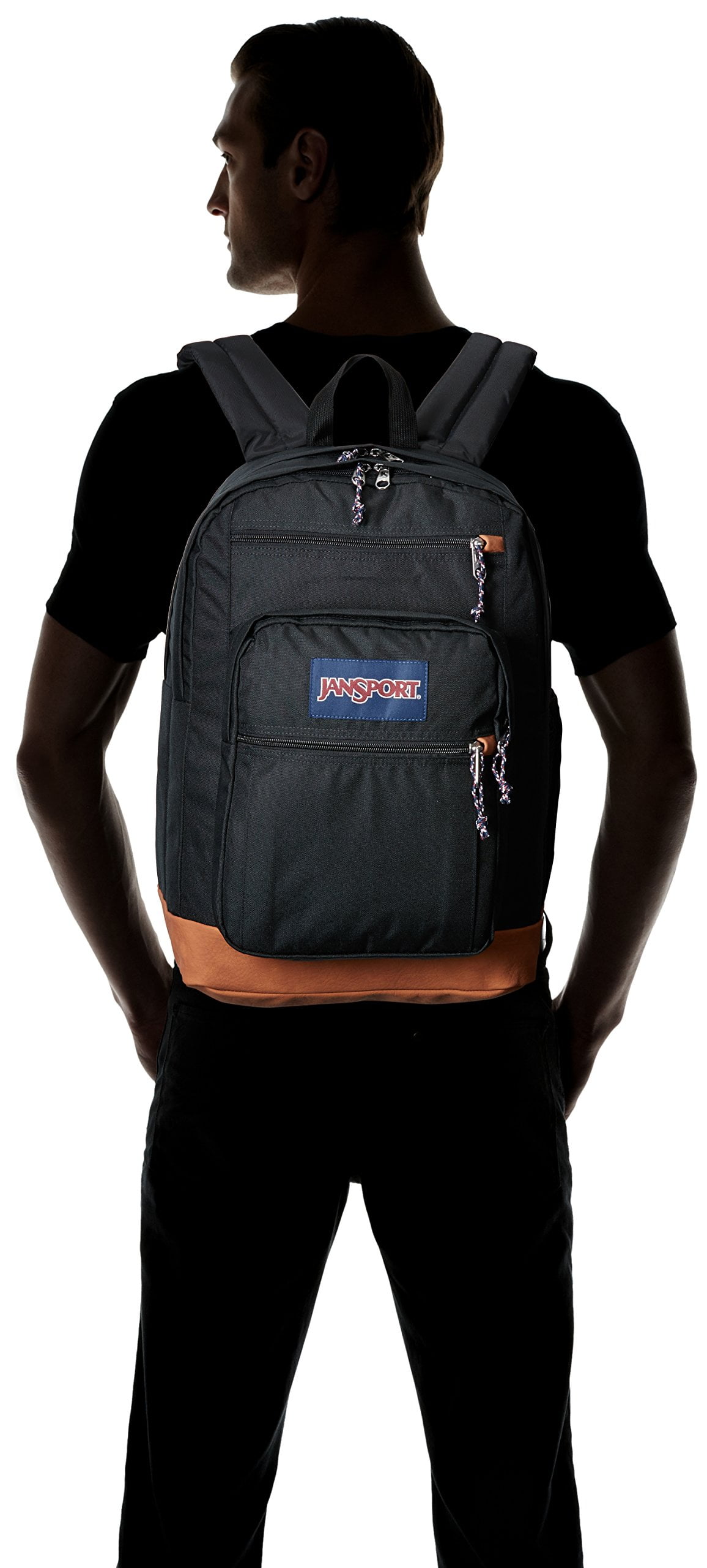 Free Shipping Mens Classic Mainstream Cool Student Backpack Black 17.7H X 12.8W X 5.5D Walmart