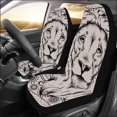 thumbnail image 2 of ZHANZZK Set of 2 Car Seat Covers Lion Universal Auto Front Seats Protector Fits for Car,SUV Sedan,Truck, 2 of 3