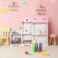 thumbnail image 3 of Infans Dollhouse Bookcase 2-Tier Wooden Multi-Purpose w/ Toy Space Gift for Kid’s Room, 3 of 7