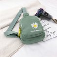 thumbnail image 4 of Bolso de lona para mujer, estilo artístico, bolso cruzado bordado a juego, 4 of 6