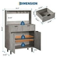thumbnail image 2 of BeesClover Fluted Sideboard Buffet Cabinet with Storage, Modern Coffee Bar Cabinet with Adjustable Shelves and 2 Drawers, Wooden Buffet Console Table for Kitchen, Dining Room, Living Room, 2 of 9