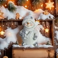 thumbnail image 4 of 2 Pcs Snowman Ornaments Set Cute Christmas Snowman Figurines Resin Christmas Decorations for Home Room Farmhouse Mantel Display Or Table Centerpiece, 4 of 4