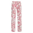 thumbnail image 3 of Felirenzacia Boho Palazzo Pants for Women Straight Leg Beach Pants High Waisted Lounge Pants with Pockets, 3 of 6
