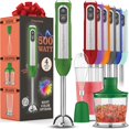thumbnail image 1 of Multi-Use Immersion Blender Set, Hand Blender with Powerful Copper Motor 800W, High Speed, Turbo Mode, 3-in-1 Handheld Blender Stick Stainless Steel Blades, Whisk, Beaker, Measuring Marks, and Chopper, 1 of 8