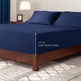 thumbnail image 3 of CHUNYI 1600 Thread Count Cotton Blend Sheet Set (CaliforniaKing, Navy Blue), 3 of 6