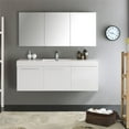 thumbnail image 3 of Fresca Vista 60" White Wall Hung Single Sink Modern Bathroom Vanity w/ Medicine Cabinet, 3 of 6