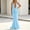 Light Blue, variant on Women's Deep V-Neck Maxi Dress Sleeveless Halter Ruched Bodycon formal Cocktail Party Evening Dresses Wine S(S)