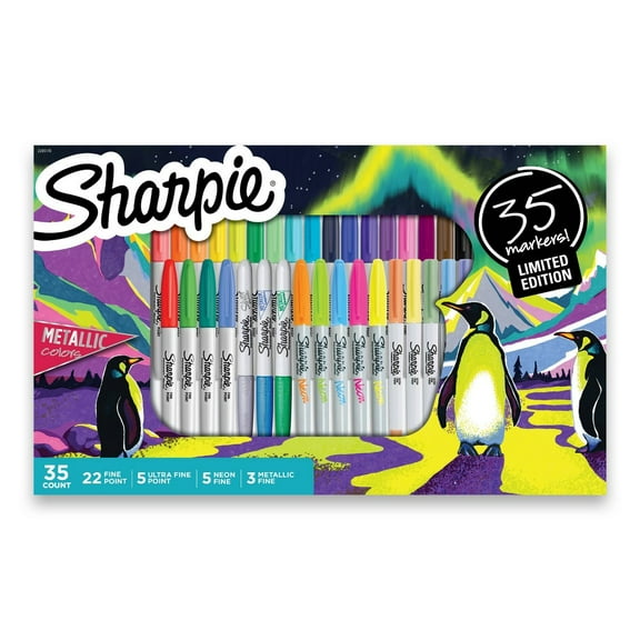 Sharpie 35pk Permanent Markers Fine Point Fast Drying