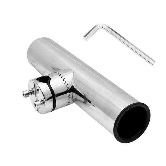 Geloo Fishing Rod Holder for Boat Stainless Steel Marine Clamp-on Rod Holder for 7/8"-1" Rail