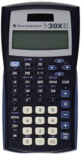 Black with Blue Cover Texas Instruments TI-30X IIS 2-Line Scientific Calculator 