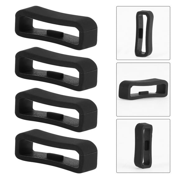 LOLIPPYY Black Silicone Watch Strap 4-Pack Replacement Bands Holder Compatible with Garmin Forerunner 5