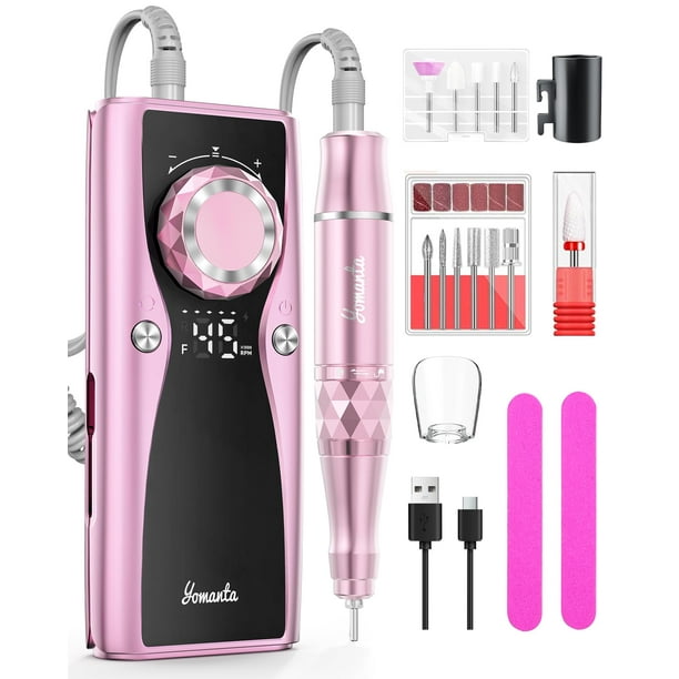 Taladro de uñas eléctrico Yomanta 45.000 RPM recargable por USB